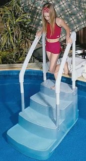 BiltMor One White Swimming Pool Step Platform – Above Ground Rectangle Step By Jijiamotor13