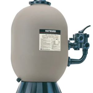 18-inch pool filter ready for replacement or cleaning