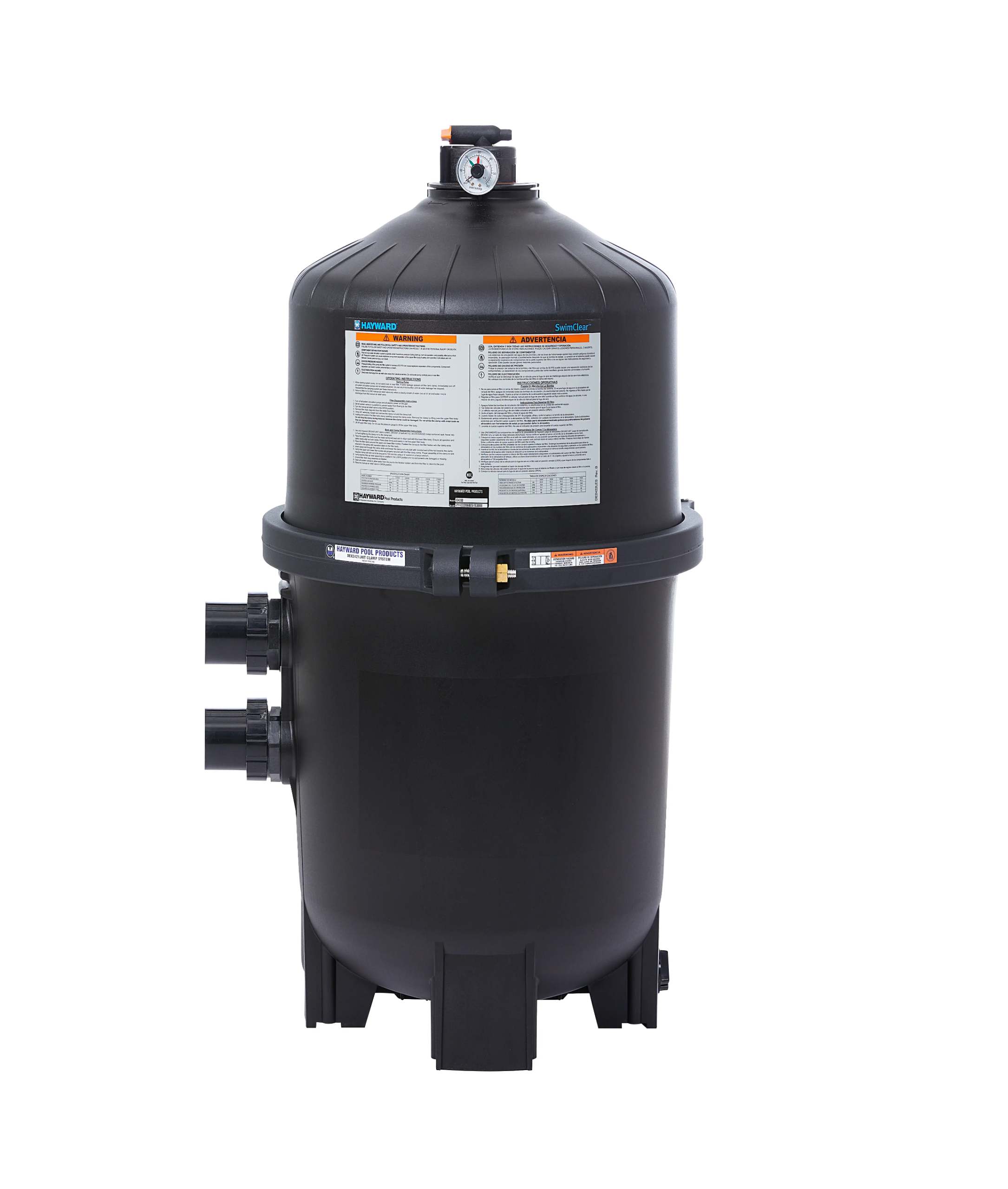 Pool filter system “file” showing internal cartridge design